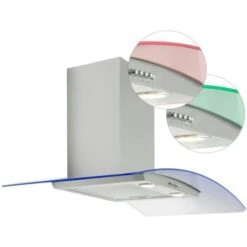 Econolux ART28380 90cm Mood Light Curved Glass Cooker Hood