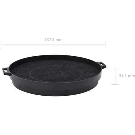 Range Hood Charcoal Filters 2 Pcs 210 Mm VidaXL 3 Range Hood Charcoal Filters 2 Pcs 210 Mm VidaXL - Image 3