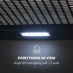 Klarstein Capannina Undercounter Hood 60cm 166m³ / H LED Stainless Steel Black -Home Appliances Store 19162066 4