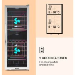 Klarstein Vinamour 54 Duo Wine Refrigerator 2 Zones 148 Litres 54 Bottles Touch Display -Home Appliances Store 22969197 3