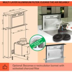 Klarstein Royal Flush Downdraft Cooker Extractor Hood 430 M³ / H 60 Cm -Home Appliances Store 22969344 5