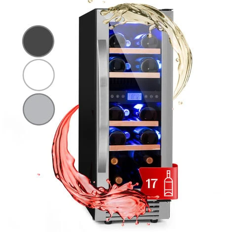 Klarstein Vinovilla 17 Built-In Duo Two-Zone Wine Fridge 53l 17 Bottles 3-Colour Glass Door 1 Klarstein Vinovilla 17 Built-In Duo Two-Zone Wine Fridge 53l 17 Bottles 3-Colour Glass Door