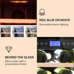 Klarstein Vinovilla 17 Built-In Duo Two-Zone Wine Fridge 53l 17 Bottles 3-Colour Glass Door 7 Klarstein Vinovilla 17 Built-In Duo Two-Zone Wine Fridge 53l 17 Bottles 3-Colour Glass Door -Home Appliances Store 22969412 3