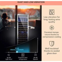 Klarstein Vinovilla Grande 165 Built-in Uno Wine Fridge 425l 165Fl. 3-colour Glass Door -Home Appliances Store 22969415 4