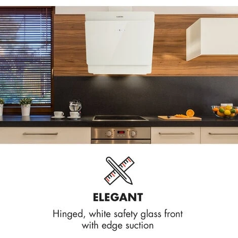 Klarstein Klarstein Aurica 60 Cooker Hood 60cm 600 M³/h LED Touch Glass White 2 Klarstein Klarstein Aurica 60 Cooker Hood 60cm 600 M³/h LED Touch Glass White - Image 2