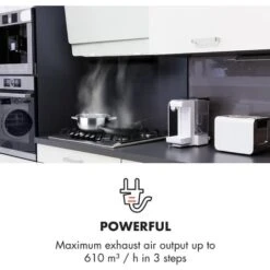 Klarstein Klarstein Aurica 60 Cooker Hood 60cm 600 M³/h LED Touch Glass White 7 Klarstein Klarstein Aurica 60 Cooker Hood 60cm 600 M³/h LED Touch Glass White -Home Appliances Store 22969682 3