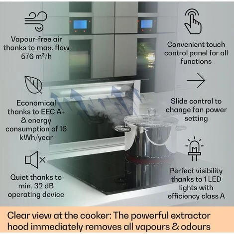 Klarstein Royal Flush Eco Cooker Hood 60 Cm 576 M³/h A+ 2 Klarstein Royal Flush Eco Cooker Hood 60 Cm 576 M³/h A+ - Image 2