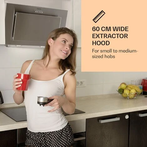 Klarstein Athena Cooker Bonnet 60cm Exhaust Air: 350 M³/h LED Stainless Steel 2 Klarstein Athena Cooker Bonnet 60cm Exhaust Air: 350 M³/h LED Stainless Steel - Image 2