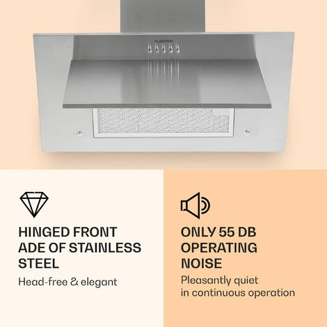 Klarstein Athena Cooker Bonnet 60cm Exhaust Air: 350 M³/h LED Stainless Steel 5 Klarstein Athena Cooker Bonnet 60cm Exhaust Air: 350 M³/h LED Stainless Steel - Image 5