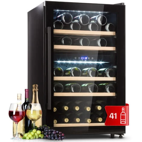 Klarstein Barossa 40 Duo Wine Fridge 2 Zones 41 Bottles Glass Door Touch LED 1 Klarstein Barossa 40 Duo Wine Fridge 2 Zones 41 Bottles Glass Door Touch LED