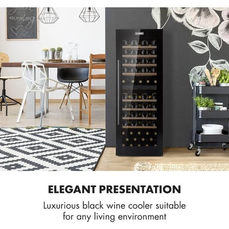 Klarstein Barossa 77 Duo Wine Fridge 2 Zones 191 L 77 Bottles Touch LED Black 2 Klarstein Barossa 77 Duo Wine Fridge 2 Zones 191 L 77 Bottles Touch LED Black - Image 2