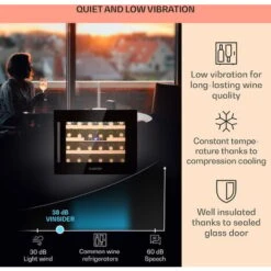 Klarstein Vinsider 24 Built-In Uno Onyx Edition Built-In Wine Fridge 24 Bottles 57 L -Home Appliances Store 22969792 4