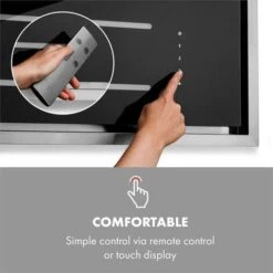 Klarstein High Line Ceiling Hood 90cm 410 M3 / H 75W 3 Steps Remote Control Black -Home Appliances Store 22969846 3