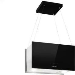 Klarstein Kronleuchter L Island Exhaust Hood 60cm Exhaust Air: 590m³ / H LED Touch Black