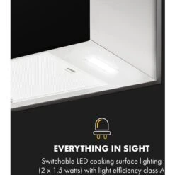 Klarstein Kronleuchter L Island Exhaust Hood 60cm Exhaust Air: 590m³ / H LED Touch Black -Home Appliances Store 22969885 5