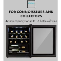 Klarstein Shiraz 16 Uno Wine Fridge 42l Touch Control Panel 131W 5-18°C -Home Appliances Store 22970344 4