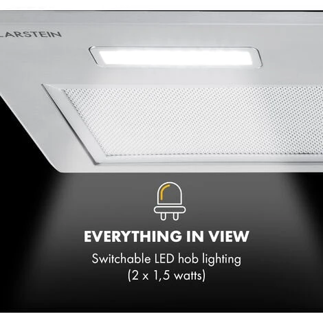 Klarstein Simplica Extractor Hood Recessed 70cm Exhaust Air: 400 M³ / H LED Stainless Steel 5 Klarstein Simplica Extractor Hood Recessed 70cm Exhaust Air: 400 M³ / H LED Stainless Steel - Image 5