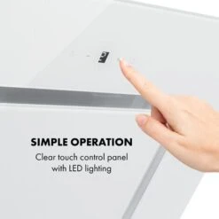 Klarstein Sofia 60 Extractor Hood 300 M³ / H Touch Control Glass Front White -Home Appliances Store 22970647 4
