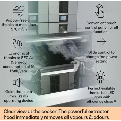 Klarstein Royal Flush Eco Cooker Hood 90 Cm 576 M³/h A+ 2 Klarstein Royal Flush Eco Cooker Hood 90 Cm 576 M³/h A+ - Image 2