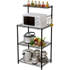 Livingandhome 3 Tier Microwave Oven Rack With Top Spice Shelf -Home Appliances Store 30685580 3