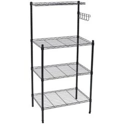 Livingandhome 3 Tier Microwave Oven Rack With Top Spice Shelf -Home Appliances Store 30685580 4