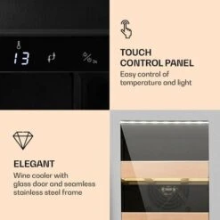 Klarstein Vinovilla Smart Wine Fridge 50l / 20 Bottles Glass Door Stainless Steel -Home Appliances Store 33502956 3