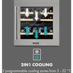 Klarstein Vinsider 36 Wine Fridge 2 Cooling Zones 5-22°C 85l Stainless Steel -Home Appliances Store 33502999 3