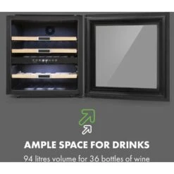 Klarstein Vinsider 36 Wine Fridge 2 Cooling Zones 5-22°C 85l Stainless Steel -Home Appliances Store 33502999 4