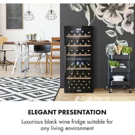 Klarstein Barossa 102 Duo Wine Refrigerator 102 Bottles 226 Litres 2 Zones Touch Control 2 Klarstein Barossa 102 Duo Wine Refrigerator 102 Bottles 226 Litres 2 Zones Touch Control - Image 2