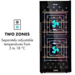 Klarstein Barossa 102 Duo Wine Refrigerator 102 Bottles 226 Litres 2 Zones Touch Control 9 Klarstein Barossa 102 Duo Wine Refrigerator 102 Bottles 226 Litres 2 Zones Touch Control -Home Appliances Store 33503304 5