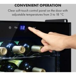 Klarstein Shiraz 20 Uno Wine Refrigerator 53 Litres 20 Bottles Touch Control Panel 5-18°C -Home Appliances Store 33503500 4