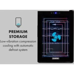 Klarstein Shiraz 20 Uno Wine Refrigerator 53 Litres 20 Bottles Touch Control Panel 5-18°C -Home Appliances Store 33503500 5