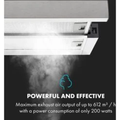 Klarstein Viola Extractor Hood Stainless Steel 59.6 Cm 612m³ / H EEC A Silver -Home Appliances Store 33596672 4