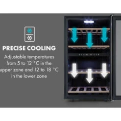 Klarstein Vinamour 45 Duo Wine Refrigerator 2 Zones 118 Ltr / 45 Fl 5-18 °C -Home Appliances Store 33765732 5