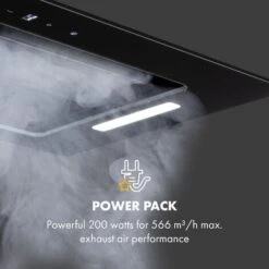 Klarstein Hektor Eco Fan Module 52 Cm 566 M³ / H Touch Glass Black -Home Appliances Store 35415170 3