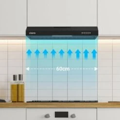 CIARRA 903BK60 Visor Cooker Hood 60cm 3 Speeds Stainless Steel Extractor Fan Black 6 CIARRA 903BK60 Visor Cooker Hood 60cm 3 Speeds Stainless Steel Extractor Fan Black -Home Appliances Store 36409462 2