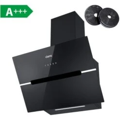 CIARRA 60cm Glass Angled Cooker Hood Class A++ 650m3/h 4 Speeds Touch Control-CD6736FB