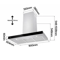 CIARRA 4 Speeds Class A++ 650m3/h Touch Control Linear Cooker Hood 90cm -CBCS9102 -Home Appliances Store 36409474 5