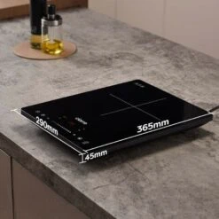 CIARRA Single Induction Hob 2000W, Touch Control Black Polished Crystal Glass Panel Safety Lock-CBTIH1 -Home Appliances Store 36409477 4