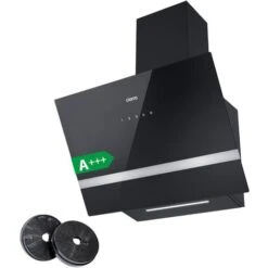 CIARRA 60cm Glass Angled Cooker Hood Class A++ 650m3/h 4 Speeds Touch Control-CD6736HB