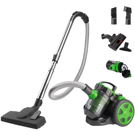 Monzana Bagless Cylinder Vacuum Cleaner 700 Watt Powerful Compact Design Multi Cyclone HEPA Filter Green 2 Monzana Bagless Cylinder Vacuum Cleaner 700 Watt Powerful Compact Design Multi Cyclone HEPA Filter Green - Image 2