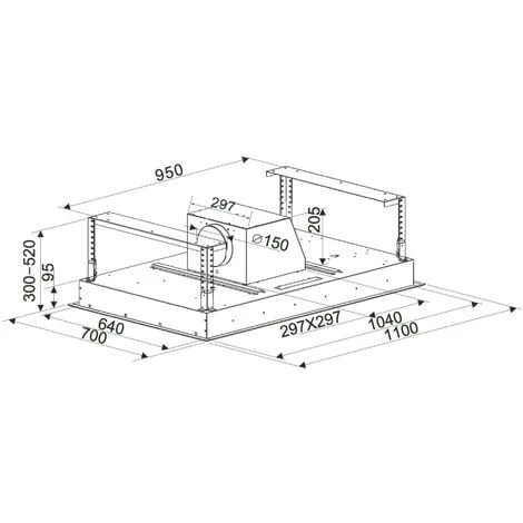 Innocenti ART10227 110cm Inox Cielo Cooker Hood 2 Innocenti ART10227 110cm Inox Cielo Cooker Hood - Image 2