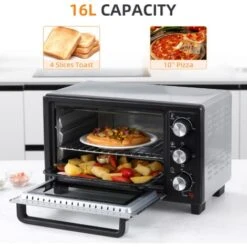 HOMCOM Mini Oven 16L Countertop Oven W/ Adjustable Temperature Timer 1400W -Home Appliances Store 40901442 4