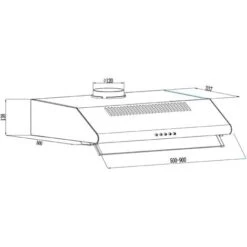 Econolux ART11335 60cm Stainless Steel Visor Cooker Hood -Home Appliances Store 50703851 2