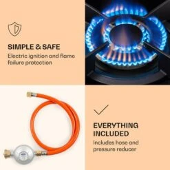 Klarstein Goldflame Gas Hob 1 Wok Burner Glass Ceramic -Home Appliances Store 51308740 5