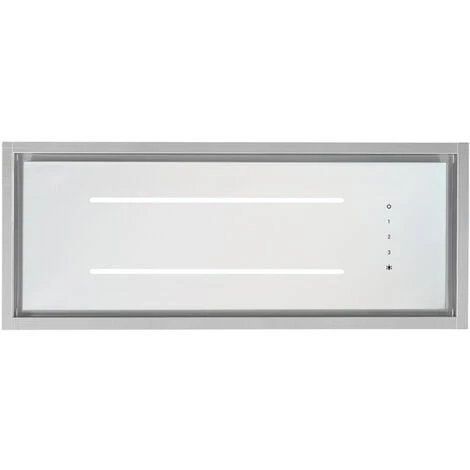 ViandPro - Aria Flush Fit Ceiling Hood 90 X 30 Black - White Glass / Stainless Steel 2 ViandPro - Aria Flush Fit Ceiling Hood 90 X 30 Black - White Glass / Stainless Steel - Image 2