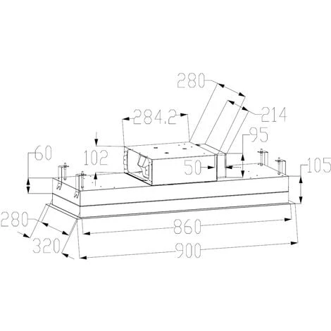 ViandPro - Aria Flush Fit Ceiling Hood 90 X 30 Black - White Glass / Stainless Steel 3 ViandPro - Aria Flush Fit Ceiling Hood 90 X 30 Black - White Glass / Stainless Steel - Image 3