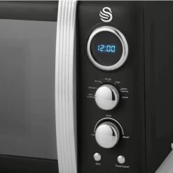 Swan Retro 800W LED Digital Microwave Black -Home Appliances Store 53434754 5