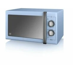 Swan Retro 25L 900W Manual Microwave Blue