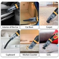 120W Handheld Vacuum Cleaner, Rechargeable 8500PA Car Vacuum Cleaner For Car/Kitchen, Powerful Cordless Portable Car Table Vacuum With Washable Filter & Nozzles & 3H Quick Charge -Home Appliances Store 64192708 4
